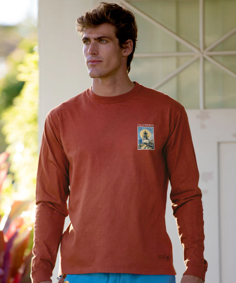 Point Bonita - Whiskey Dyed Long Sleeve Crewneck T-Shirt - Image 3