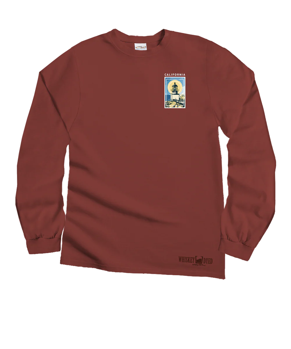 Point Bonita - Whiskey Dyed Long Sleeve Crewneck T-Shirt - Image 4