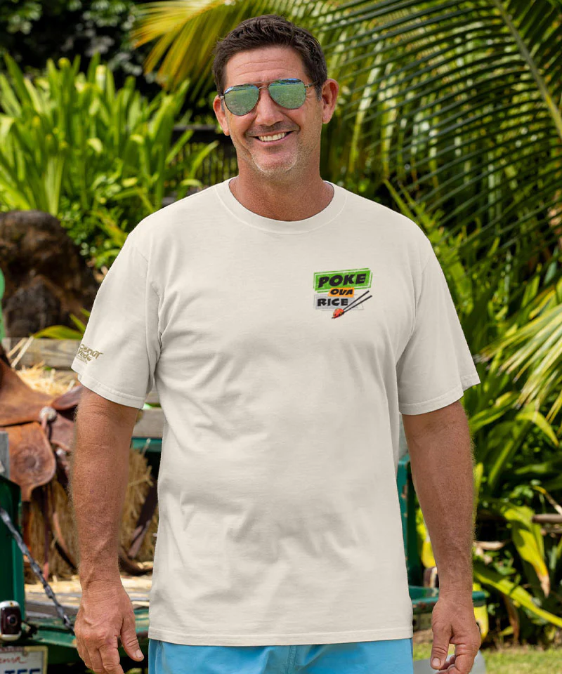 Poke Ova Rice - Coconut Dyed Short Sleeve Crewneck T-Shirt - Image 3