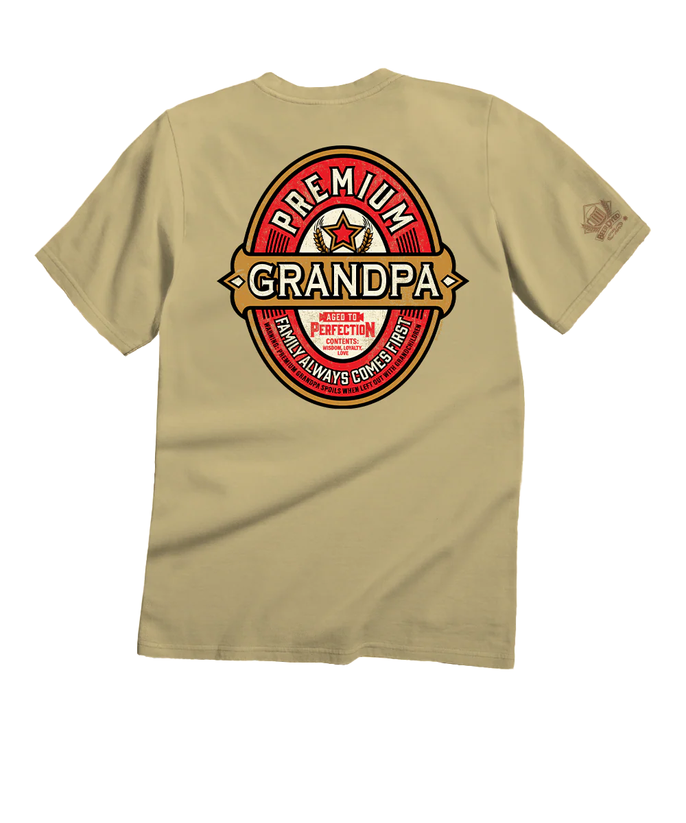 Premium Grandpa - Beer Dyed Short Sleeve Crewneck T-Shirt
