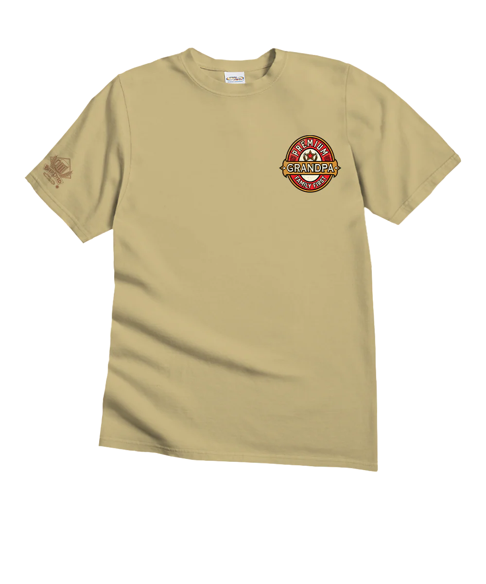 Premium Grandpa - Beer Dyed Short Sleeve Crewneck T-Shirt - Image 4