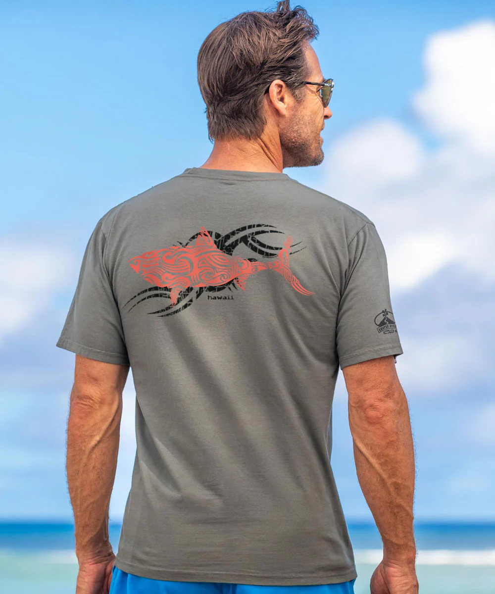 Red Shark - Crater Dyed® Short Sleeve Crewneck T-Shirt - Image 2