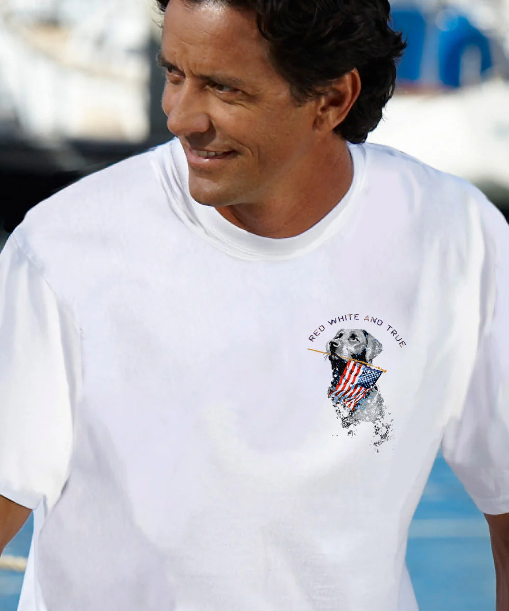 Red White And True - White Short Sleeve Crewneck T-Shirt - Image 3