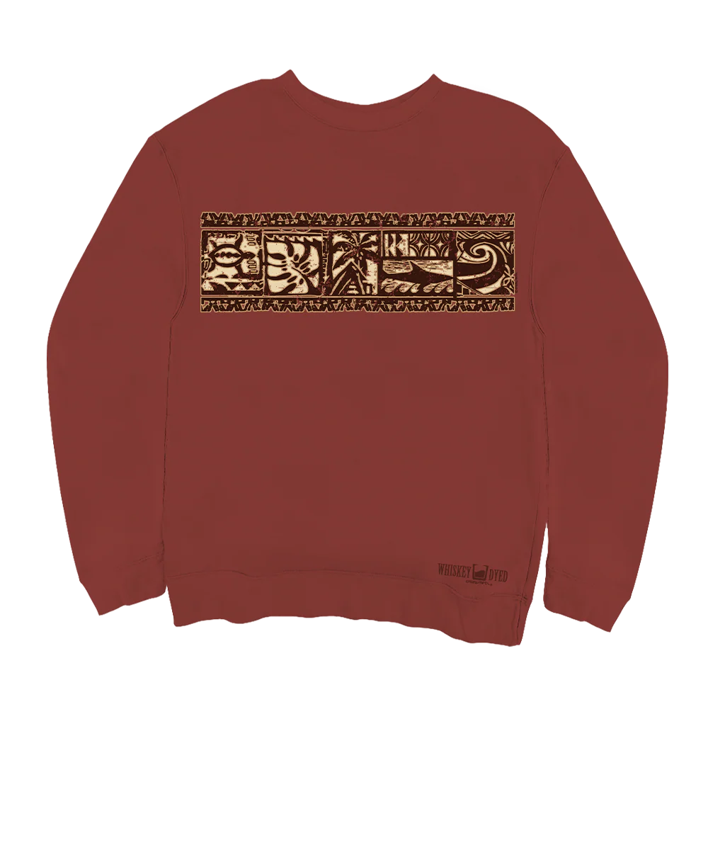 Reef Blue Band - Whiskey Dyed Long Sleeve Sweatshirt