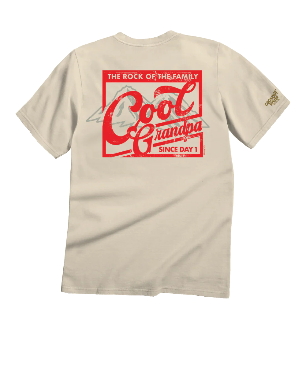 Rock Of The Family - Coconut Dyed Short Sleeve Crewneck T-Shirt