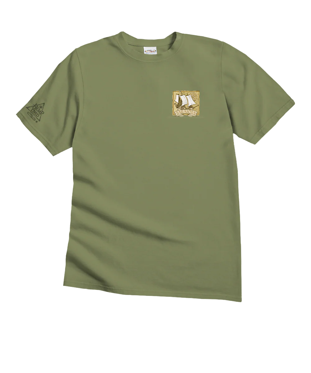 Sarasota Map - Hemp Dyed Short Sleeve Crewneck T-Shirt - Image 4