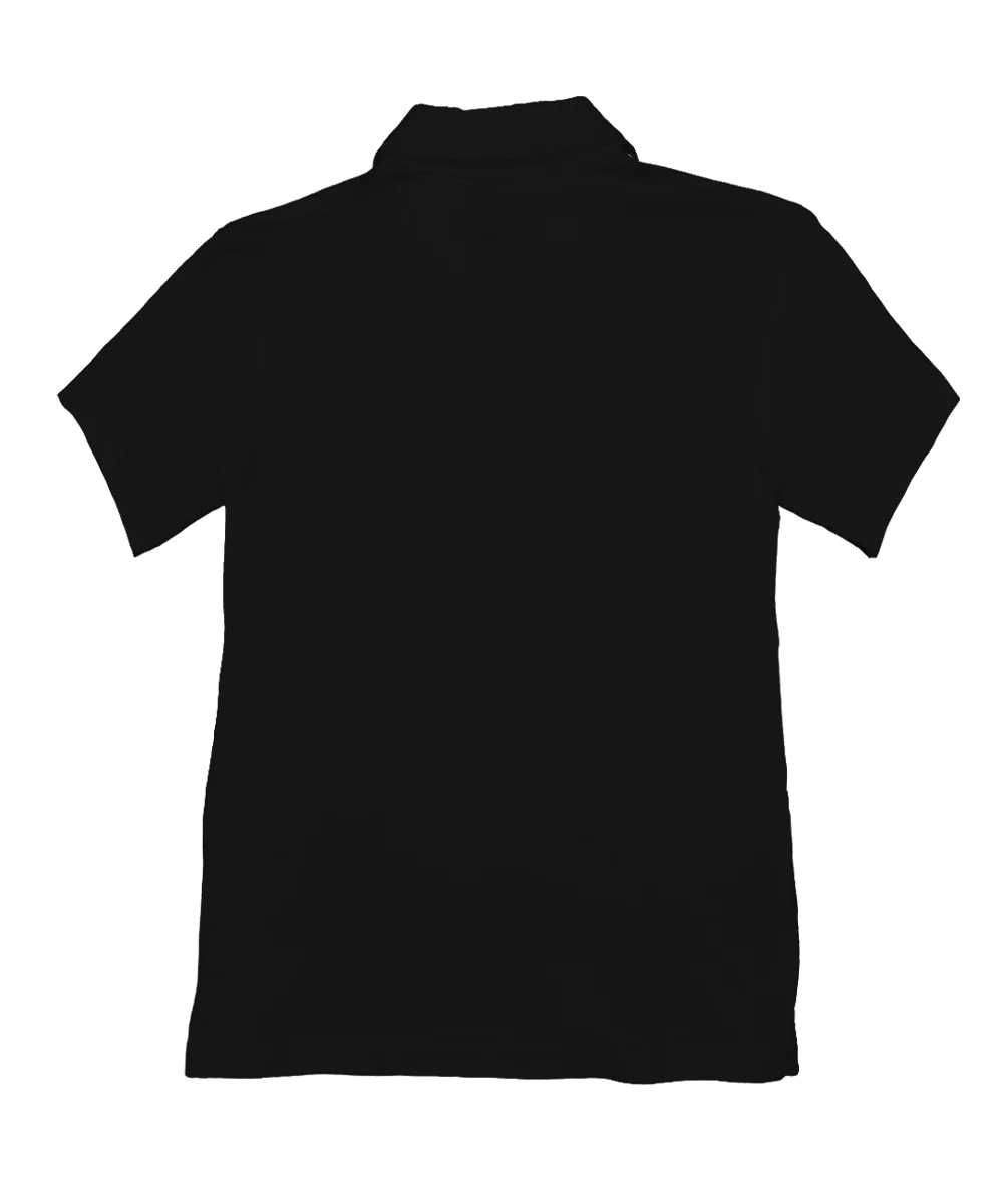 Shark Fest - Jet Black Short Sleeve Pima Polo - Image 4
