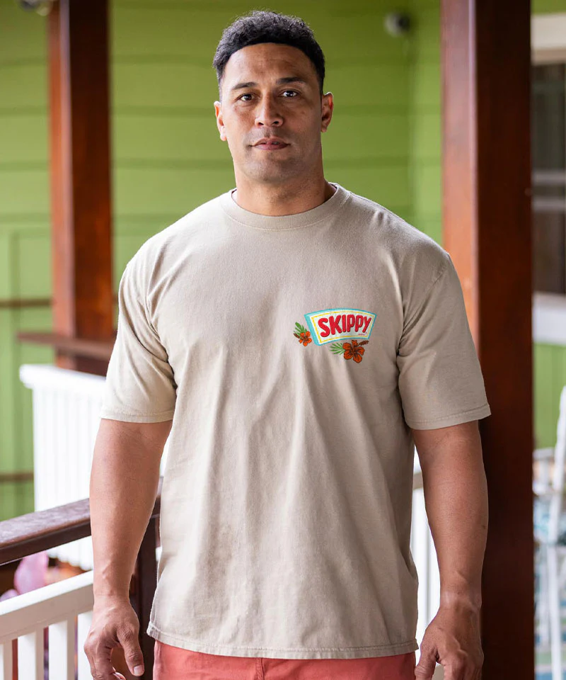 Skippy® Brand Spread The Aloha - Kona Coffee Dyed Short Sleeve Crewneck T-Shirt - Image 3