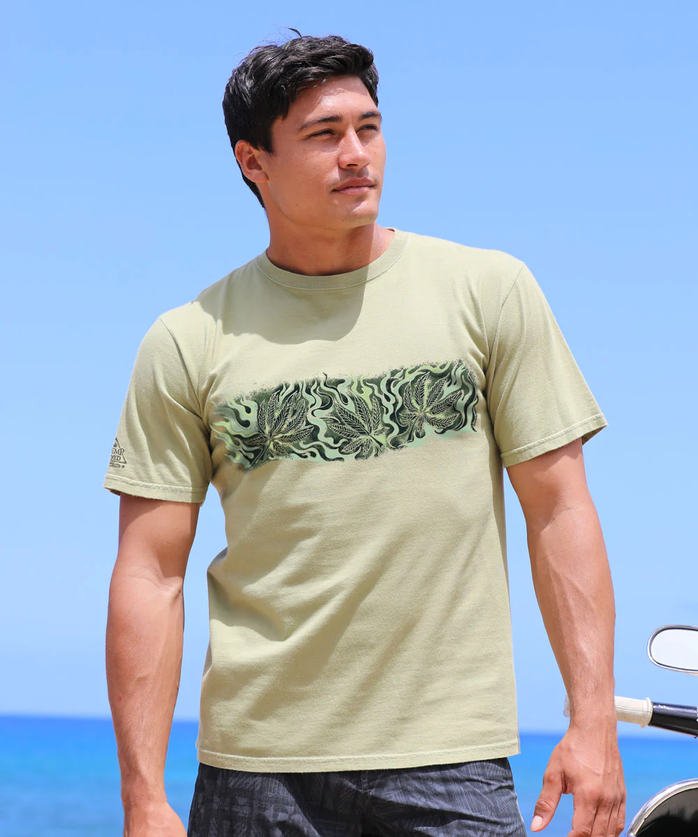 Smokey Banded - Hemp Dyed Short Sleeve Crewneck T-Shirt - Image 2