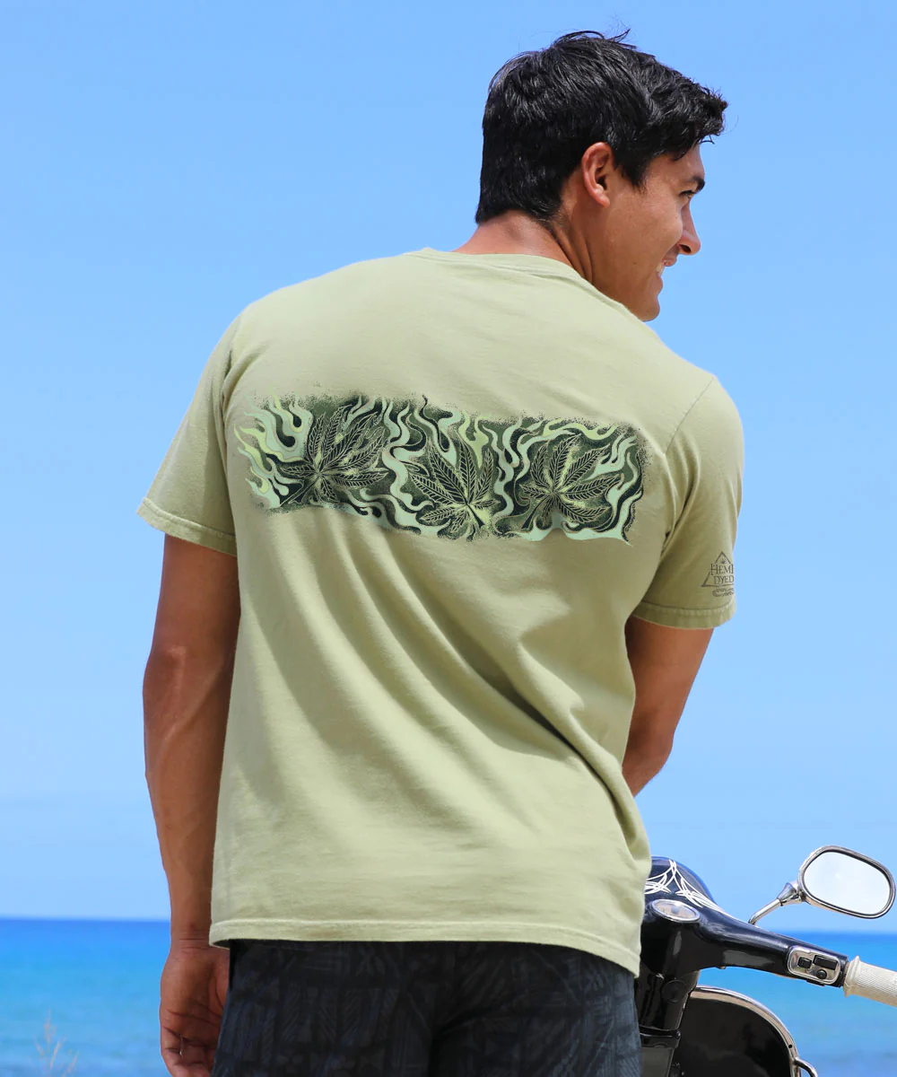 Smokey Banded - Hemp Dyed Short Sleeve Crewneck T-Shirt - Image 3