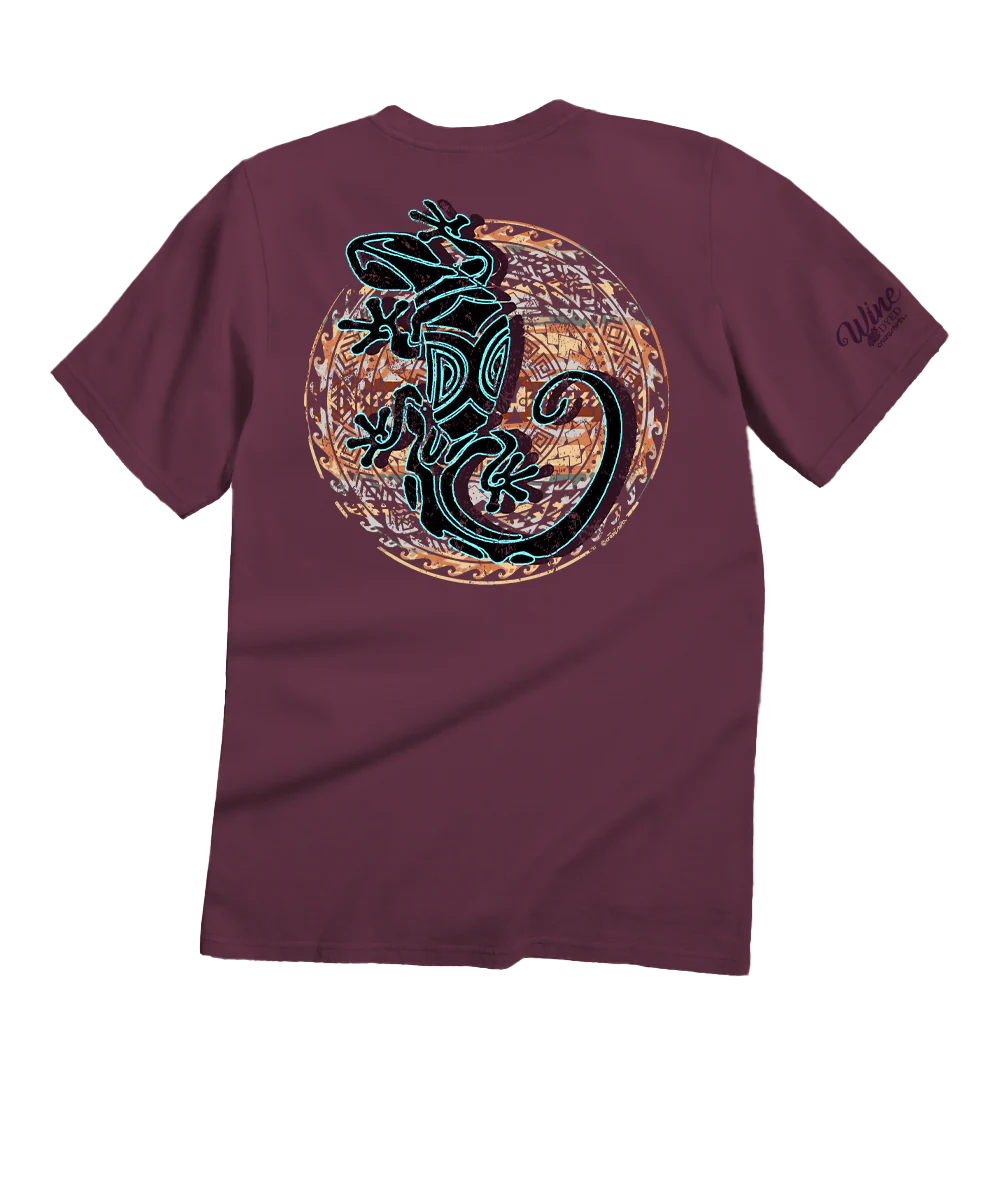 Southwestern Gecko - Wine Dyed Short Sleeve Crewneck T-Shirt