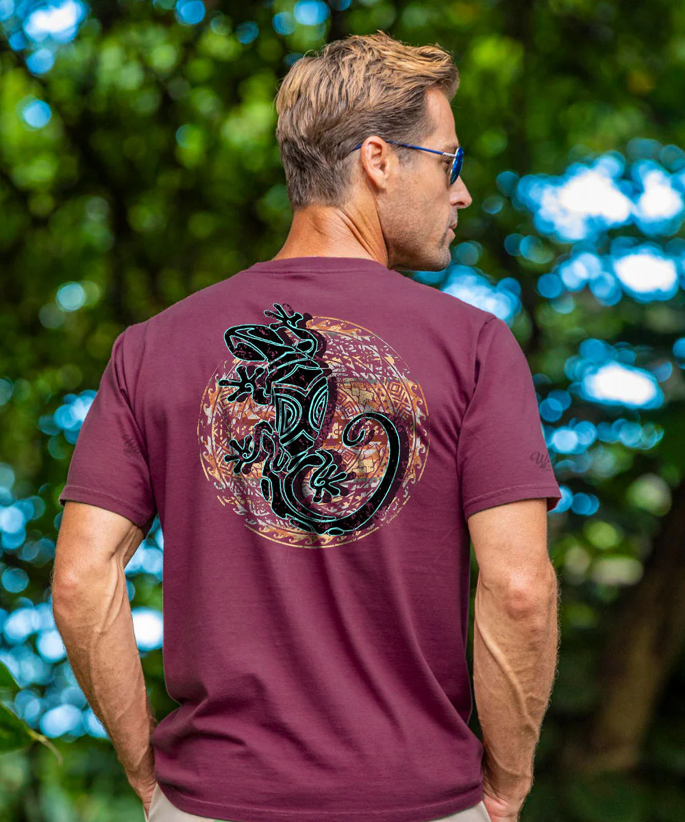 Southwestern Gecko - Wine Dyed Short Sleeve Crewneck T-Shirt - Image 2
