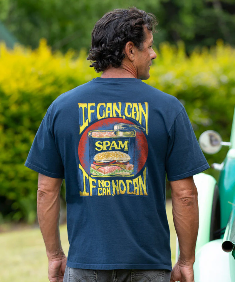 SPAM® Brand If Can Can - Navy Short Sleeve Crewneck T-Shirt - Image 2
