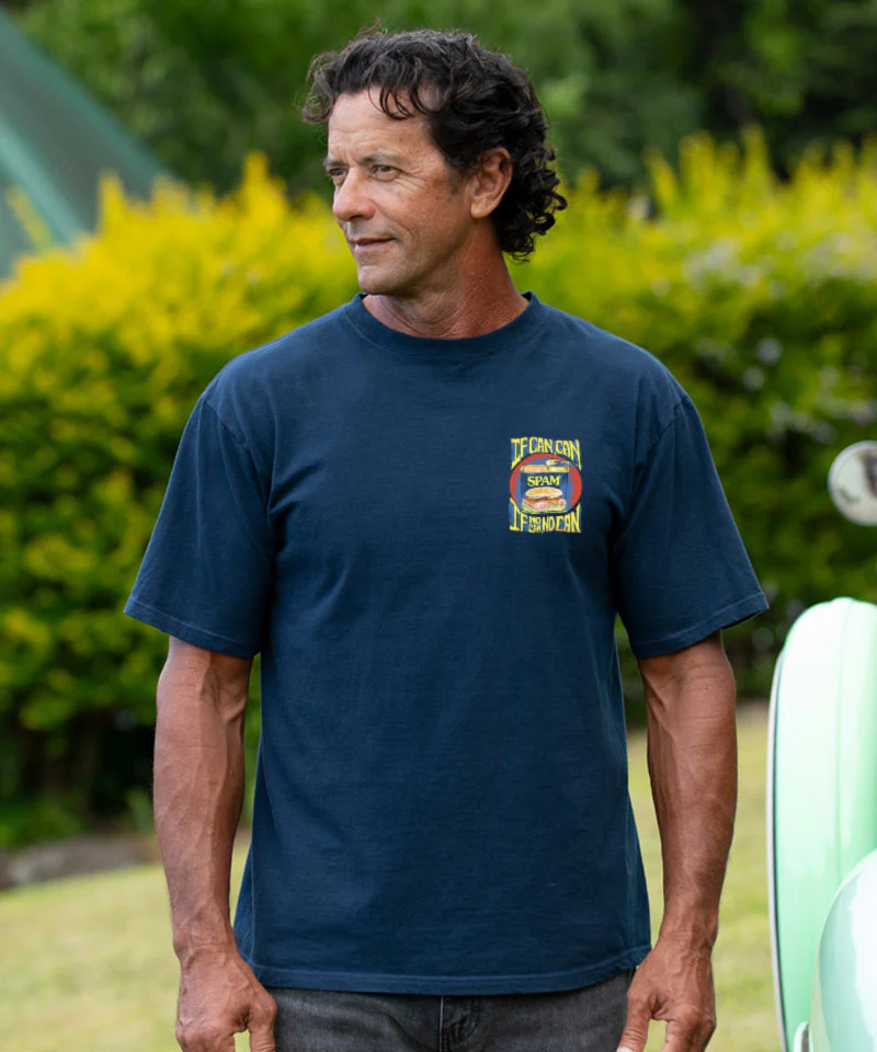 SPAM® Brand If Can Can - Navy Short Sleeve Crewneck T-Shirt - Image 3