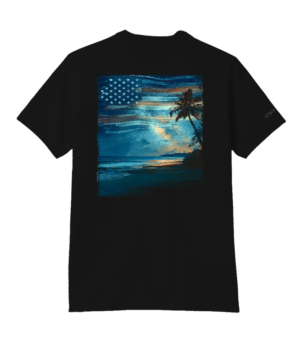 Starry Night - Jet Black Short Sleeve Pima T-Shirt