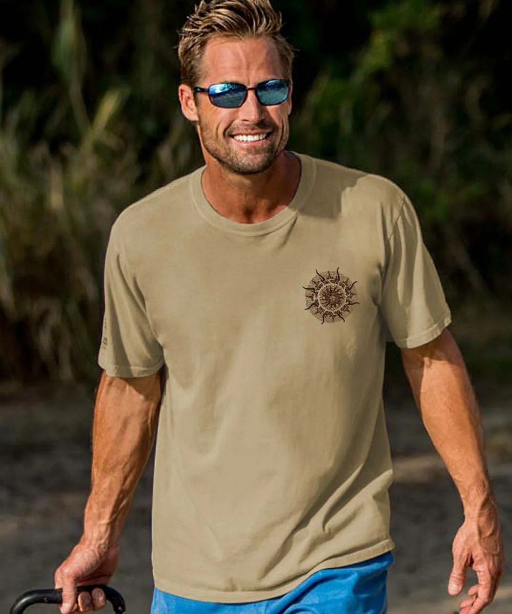 Sun Spinner - Kona Coffee Dyed Short Sleeve Crewneck T-Shirt - Image 3