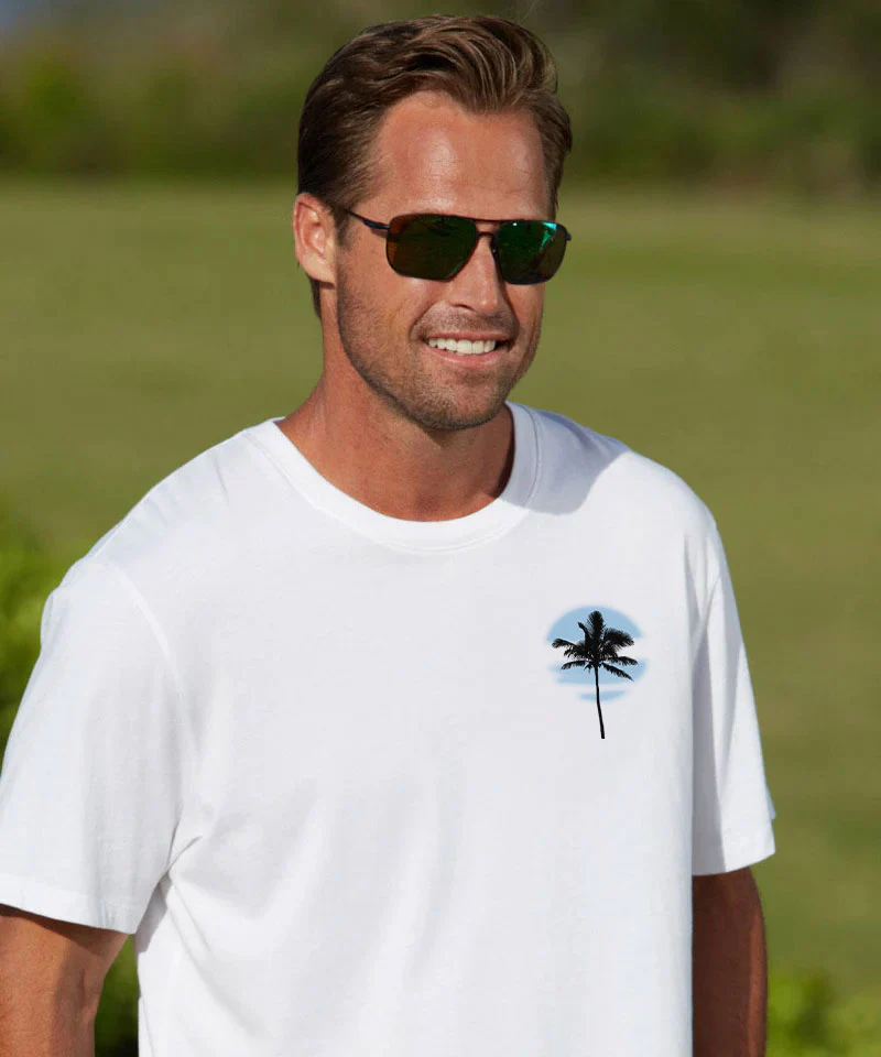 Sun Wash - White Short Sleeve Pima T-Shirt - Image 3