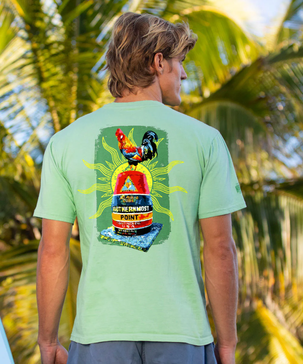 Sunrise Chicken - Key Lime Dyed Short Sleeve Crewneck T-Shirt - Image 2