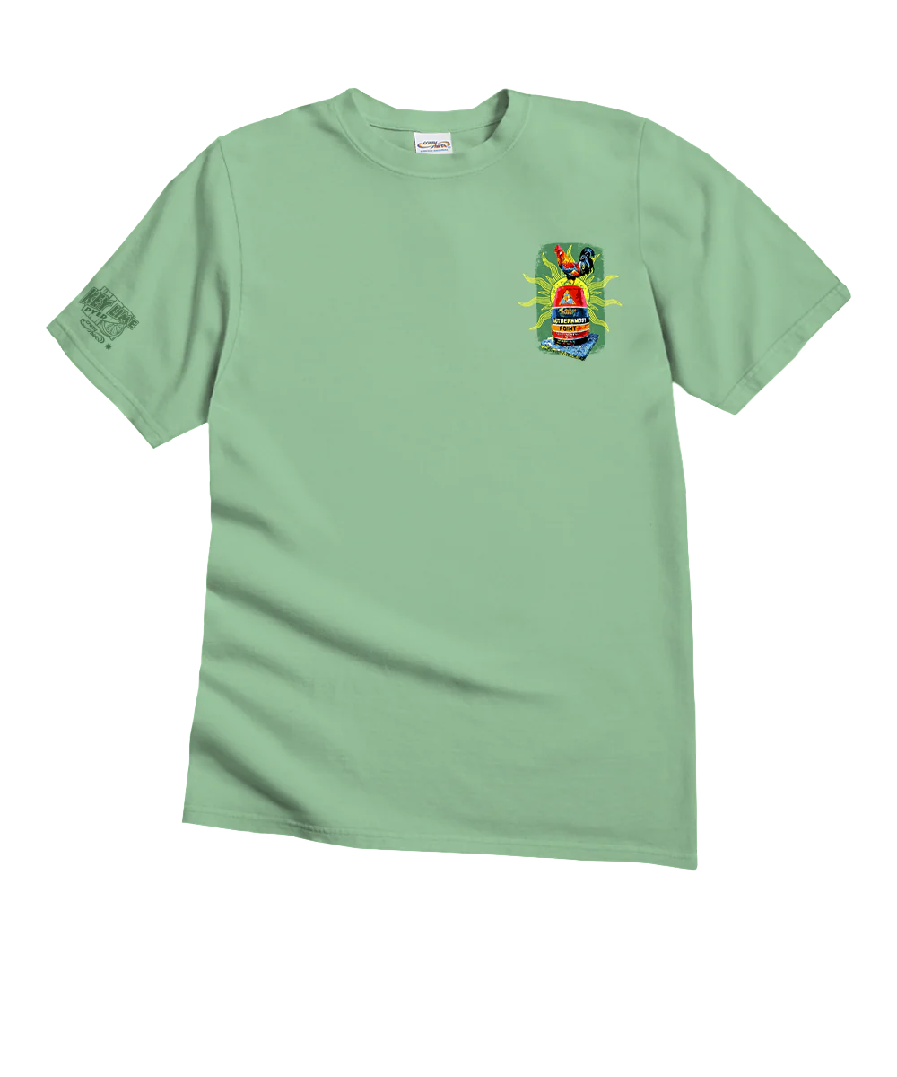Sunrise Chicken - Key Lime Dyed Short Sleeve Crewneck T-Shirt - Image 4