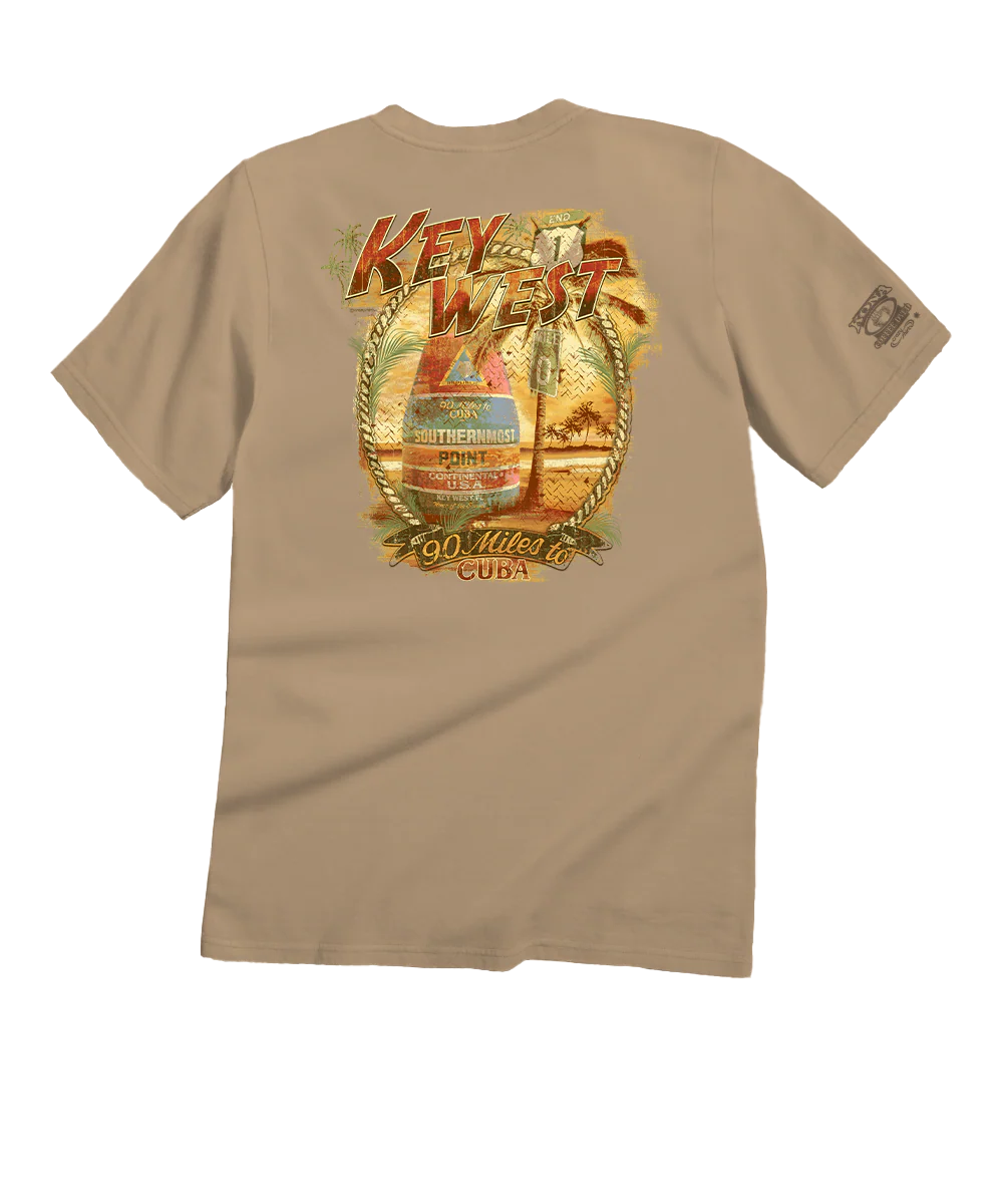 Sunset Buoy - Kona Coffee Dyed Short Sleeve Crewneck T-Shirt