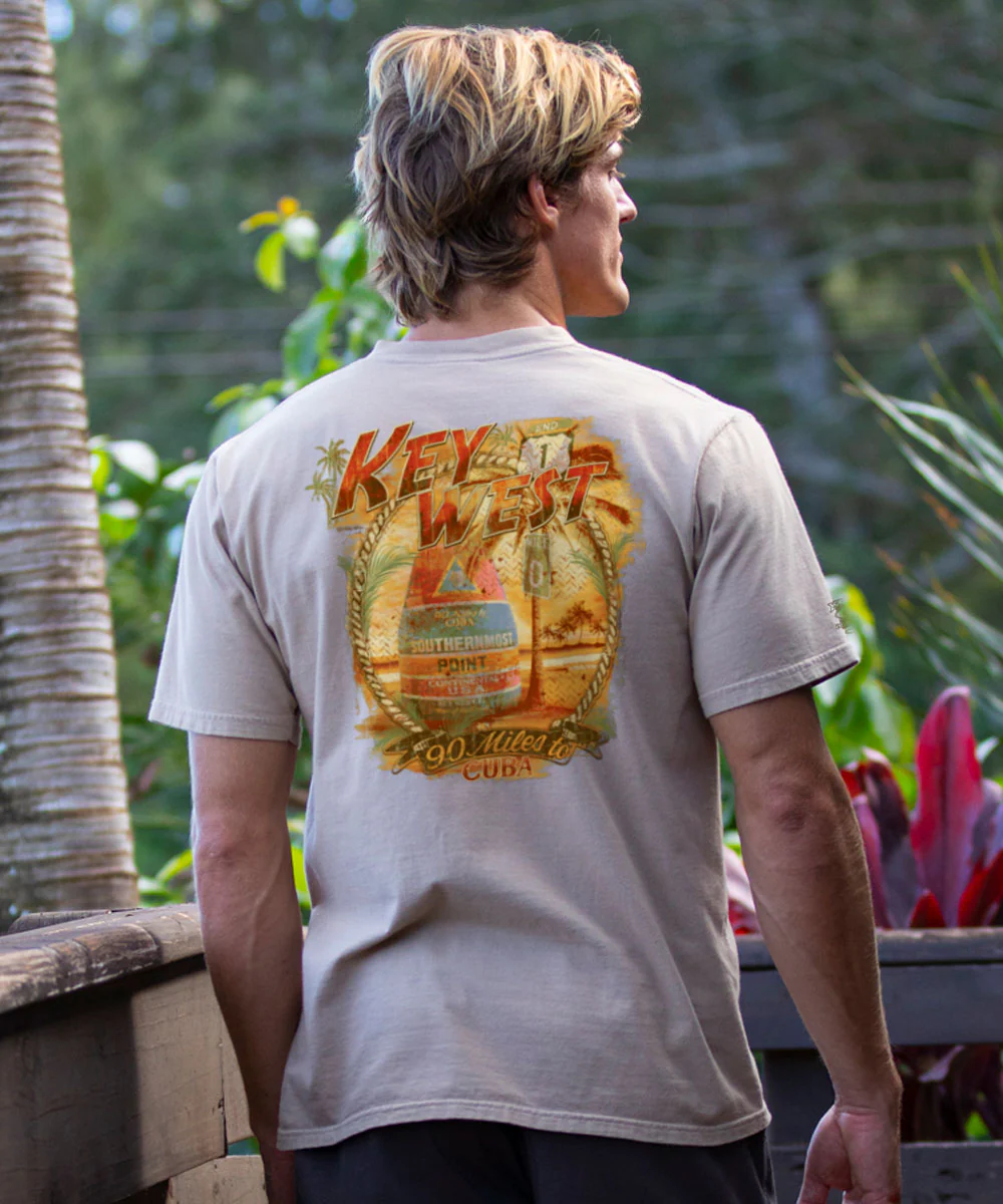 Sunset Buoy - Kona Coffee Dyed Short Sleeve Crewneck T-Shirt - Image 2