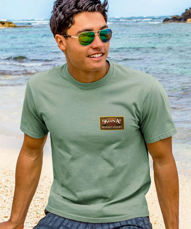 Sunset Roast - Seaglass Short Sleeve Crewneck T-Shirt - Image 3