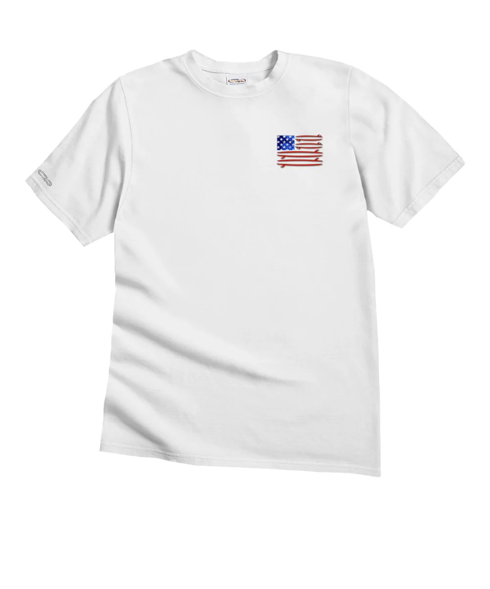 Surf United - White Short Sleeve Crewneck T-Shirt - Image 4