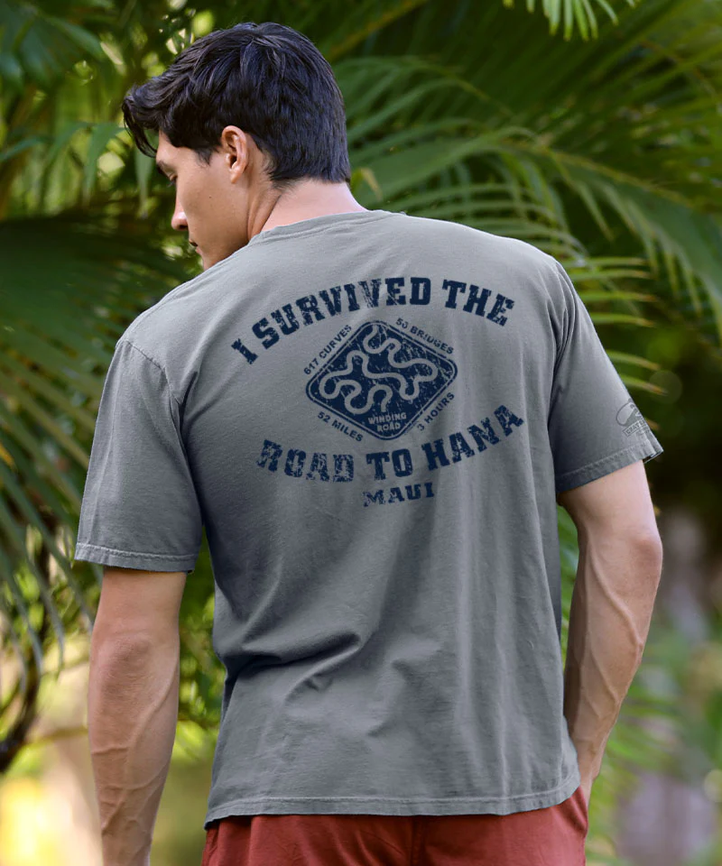 Survived Hana Road - Crater Dyed® Short Sleeve Crewneck T-Shirt - Image 2