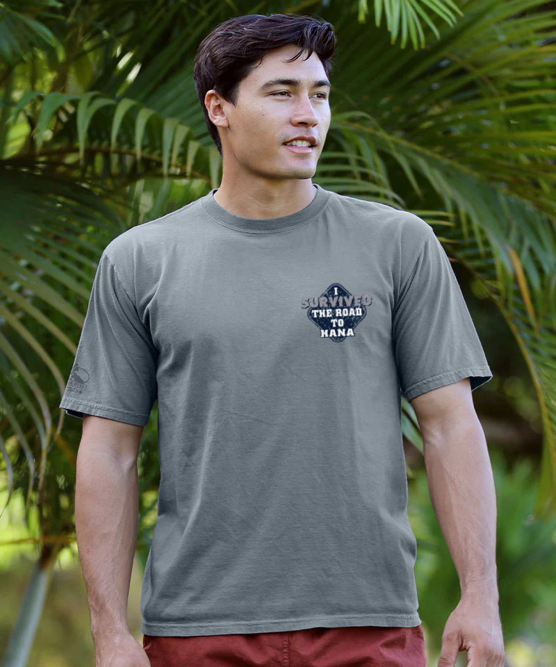 Survived Hana Road - Crater Dyed® Short Sleeve Crewneck T-Shirt - Image 3