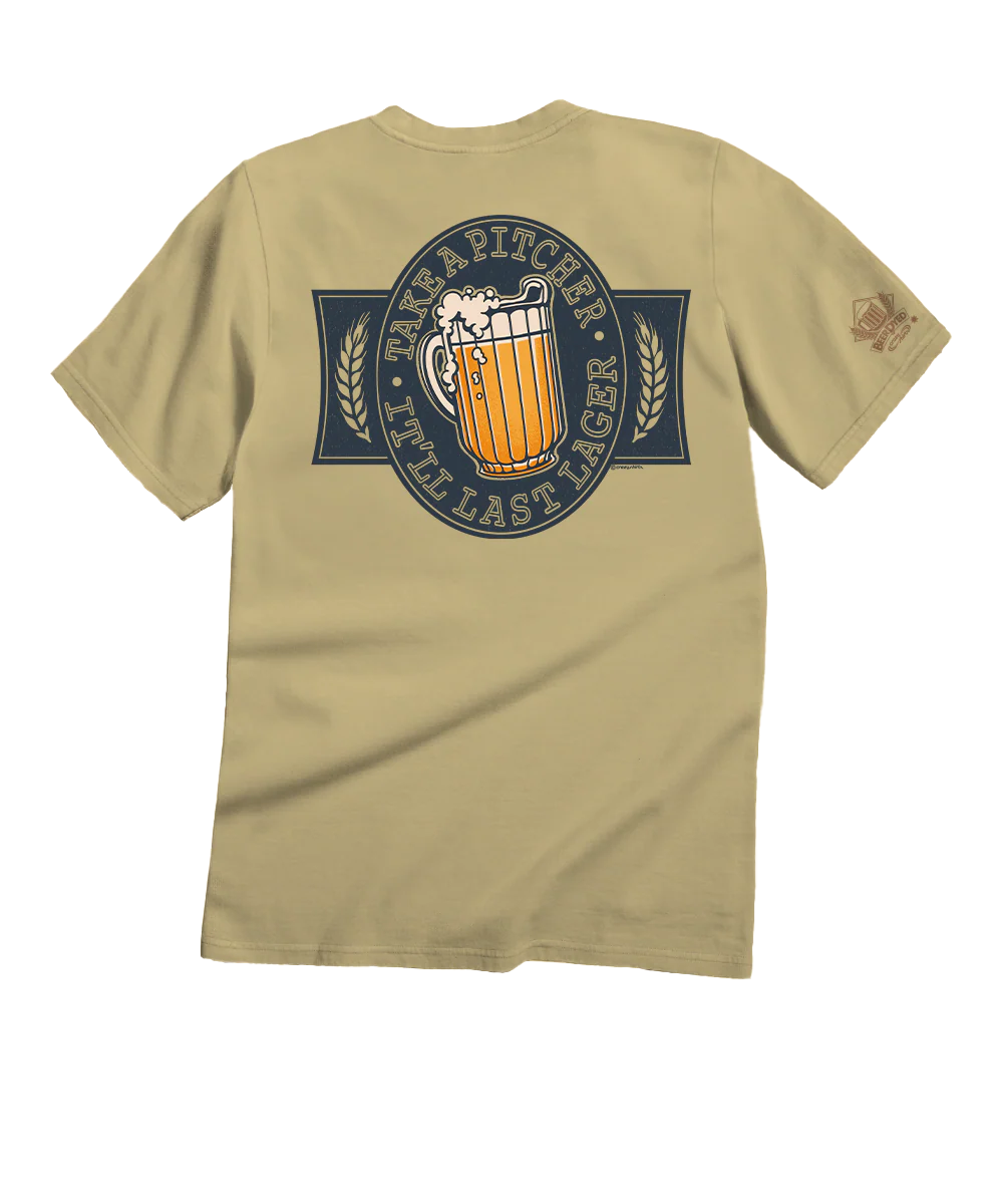 Take A Pitcher - Beer Dyed Short Sleeve Crewneck T-Shirt