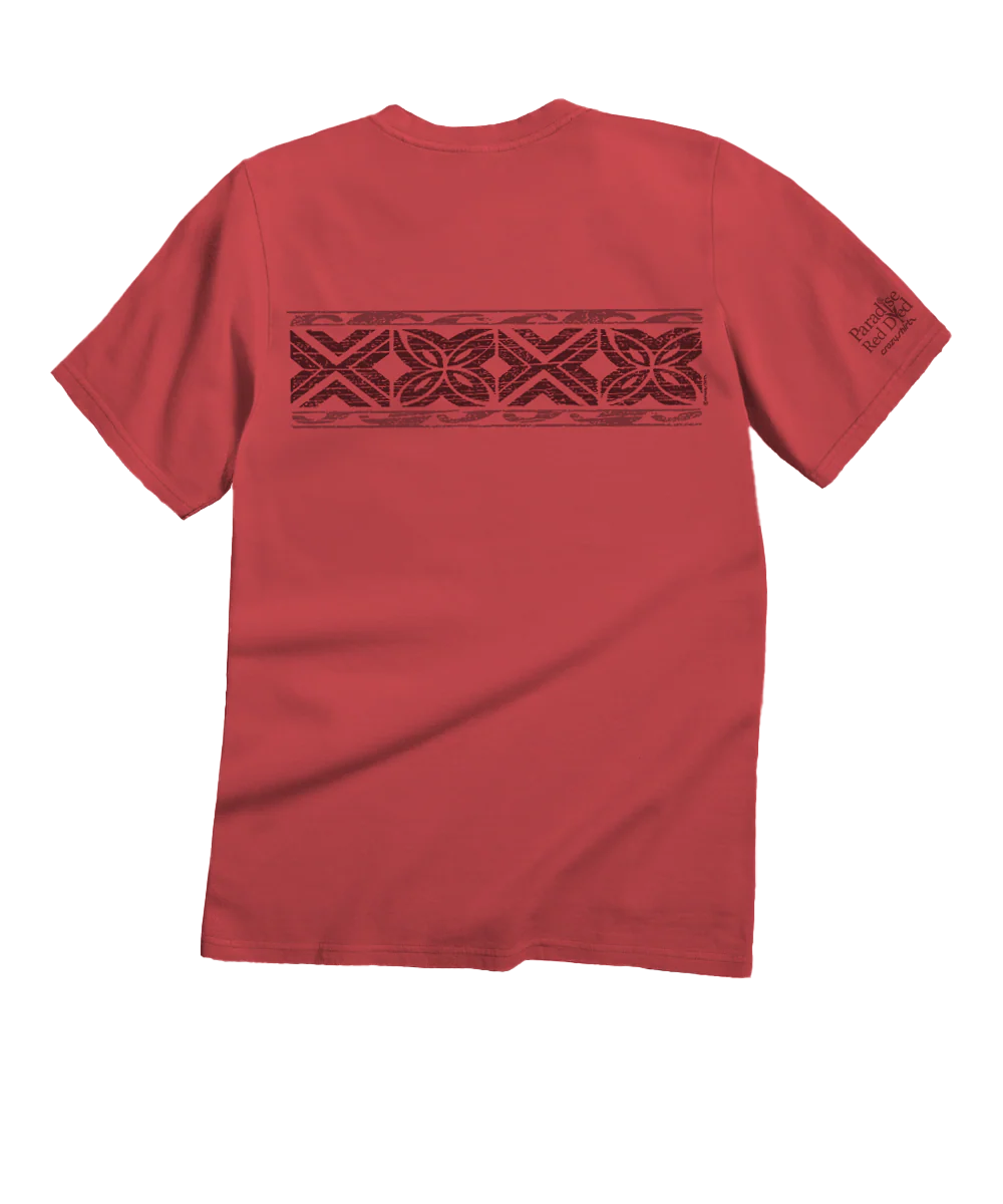 Tapa Band - Paradise Red Dyed Short Sleeve Crewneck T-Shirt - Image 4