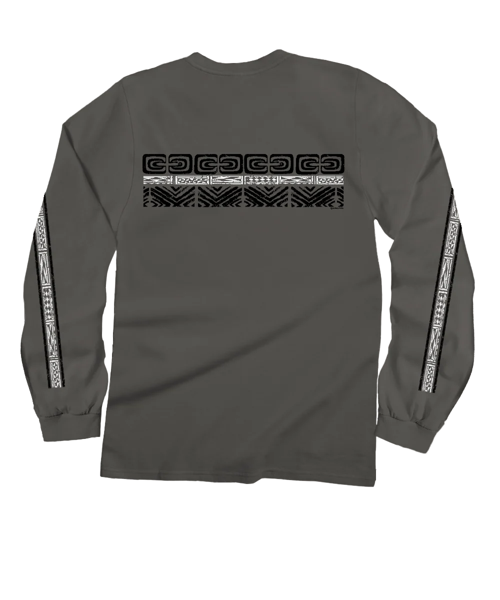 Tribal Ikaika Band - Crater Dyed® Long Sleeve Crewneck T-Shirt