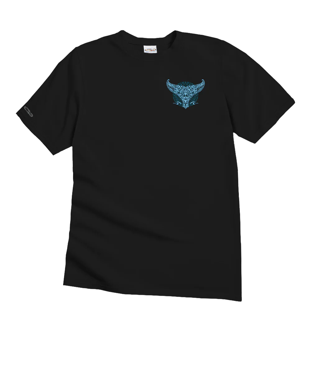 Tribal Nalu Aumakua - Black Short Sleeve Crewneck T-Shirt - Image 4
