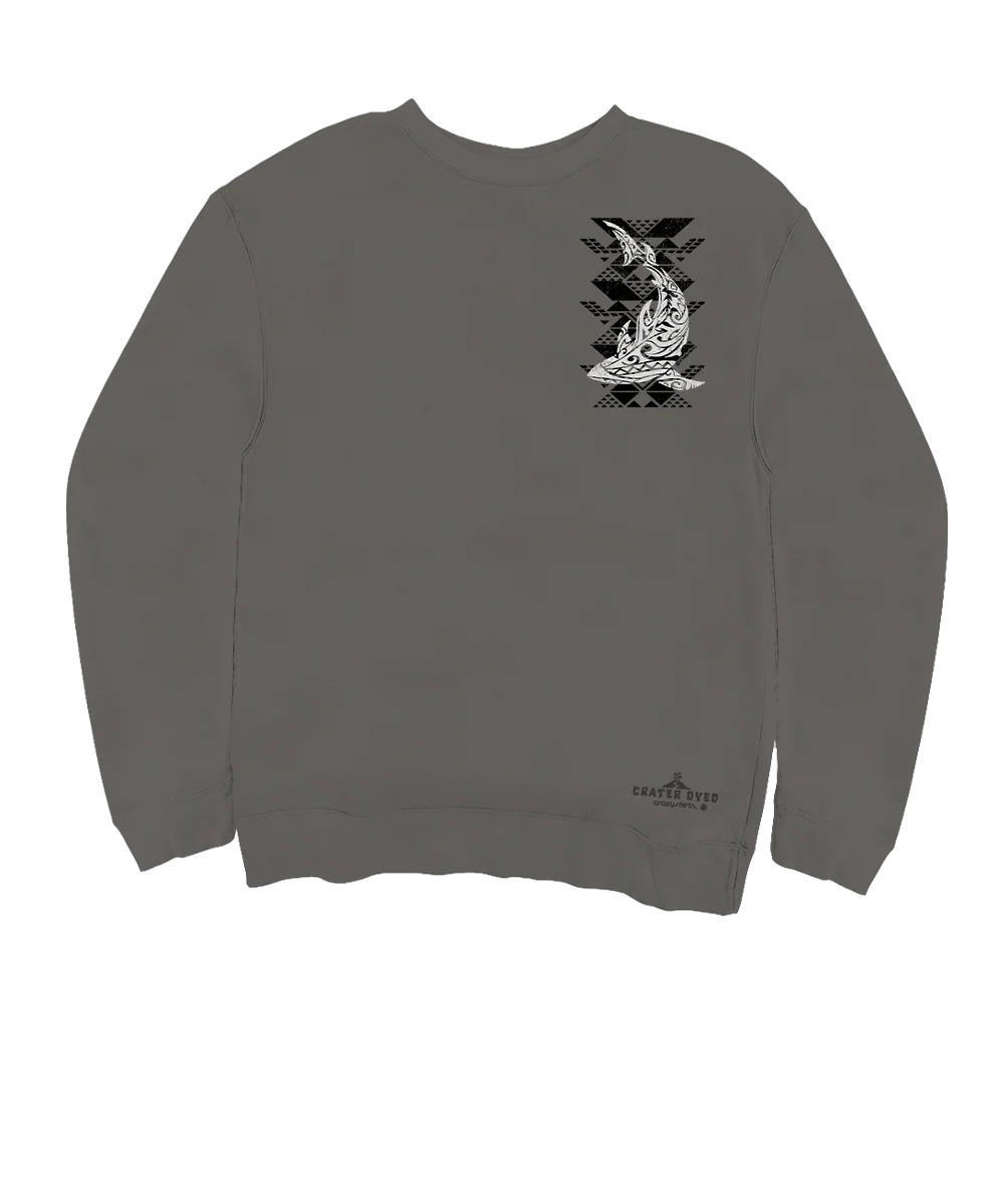 Tribal Reef Mako - Crater Dyed® Long Sleeve Sweatshirt