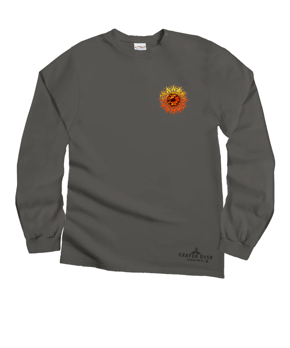 Tribal Sun - Crater Dyed® Long Sleeve Crewneck T-Shirt - Image 4