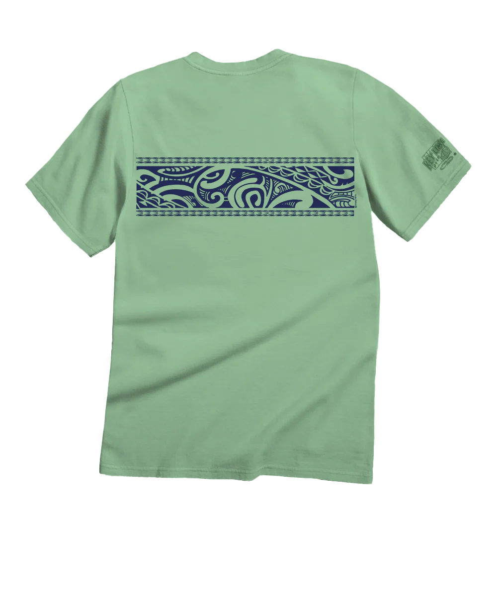 Tribal Tatoa Band - Key Lime Dyed Short Sleeve Crewneck T-Shirt - Image 4