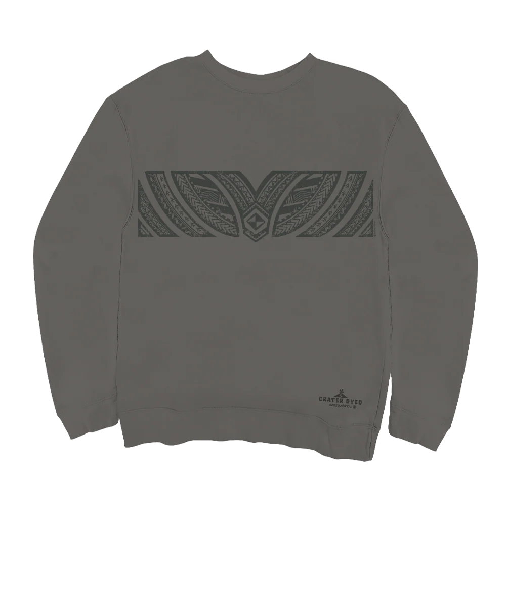 Tribal Tattoo Band - Crater Dyed® Long Sleeve Sweatshirt