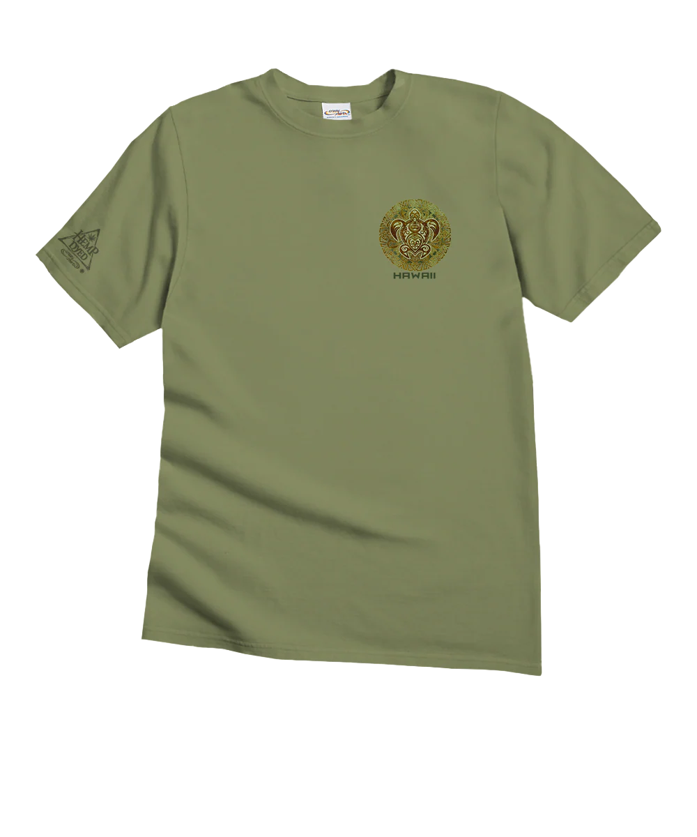 Tribal Turtle - Hemp Dyed Short Sleeve Crewneck T-Shirt - Image 4