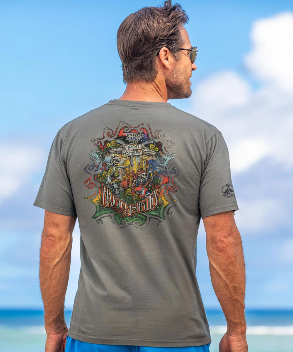 Trip To Haight Ashbury - Crater Dyed® Short Sleeve Crewneck T-Shirt - Image 2