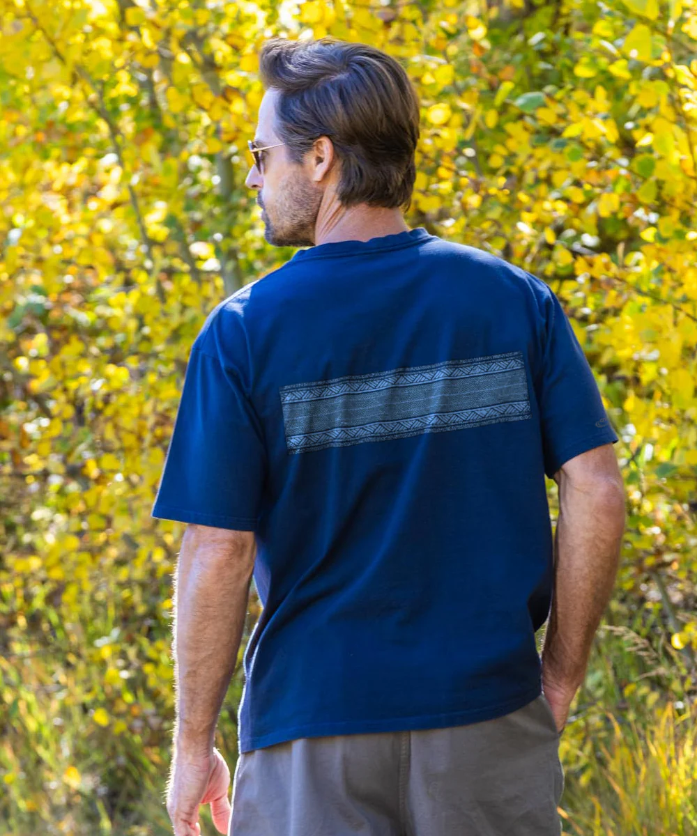 Turtle Tribal Band - Navy Short Sleeve Crewneck T-Shirt - Image 3