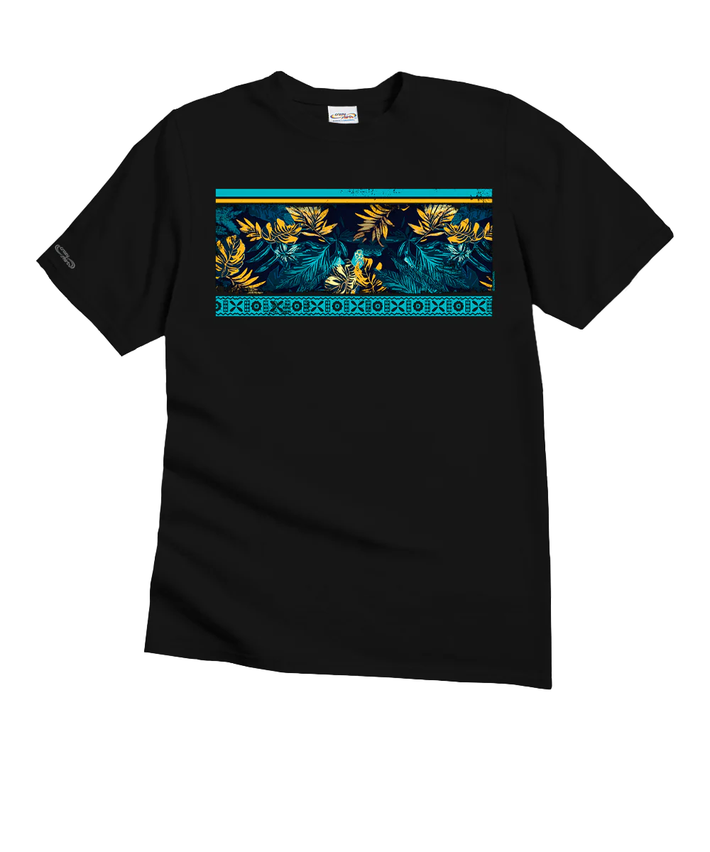 Twilight In Paradise - Black Short Sleeve Crewneck T-Shirt