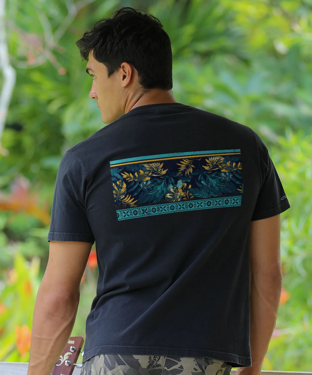Twilight In Paradise - Black Short Sleeve Crewneck T-Shirt - Image 3
