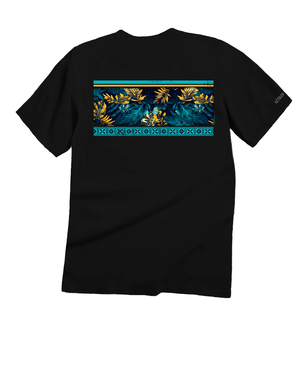Twilight In Paradise - Black Short Sleeve Crewneck T-Shirt - Image 4