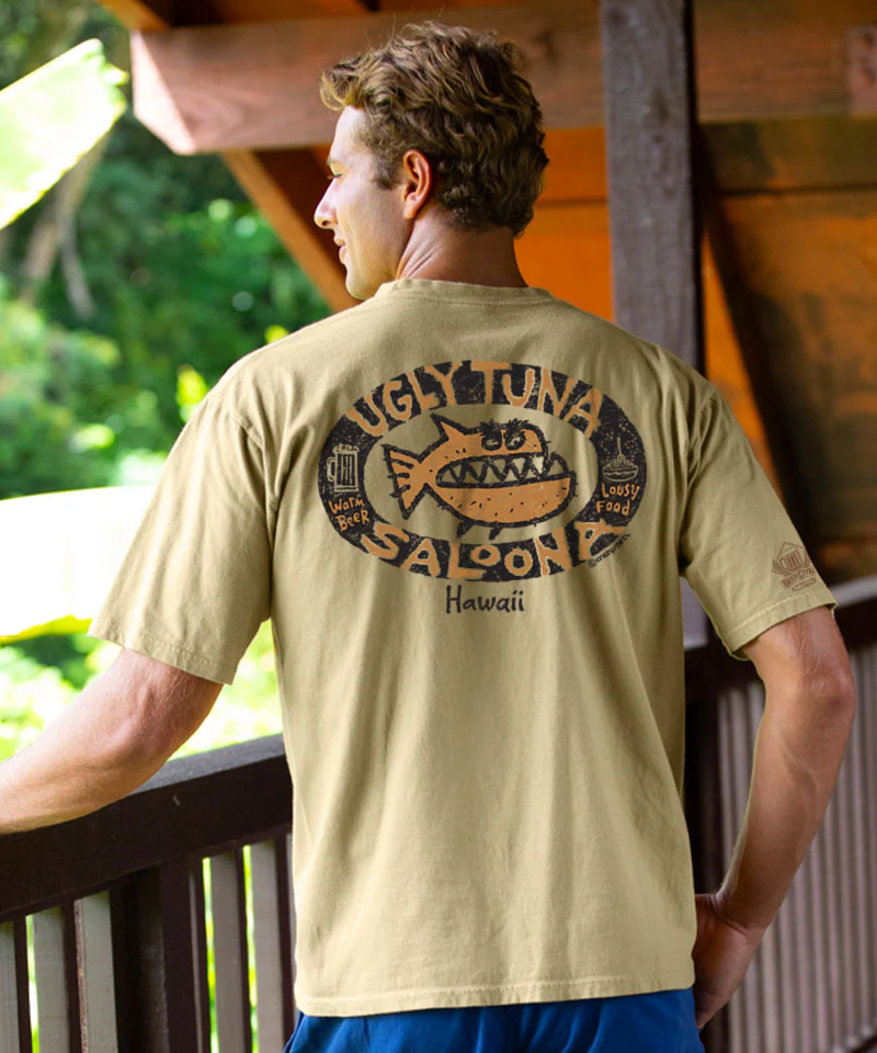 Ugly Tuna Saloona - Beer Dyed Short Sleeve Crewneck T-Shirt - Image 2