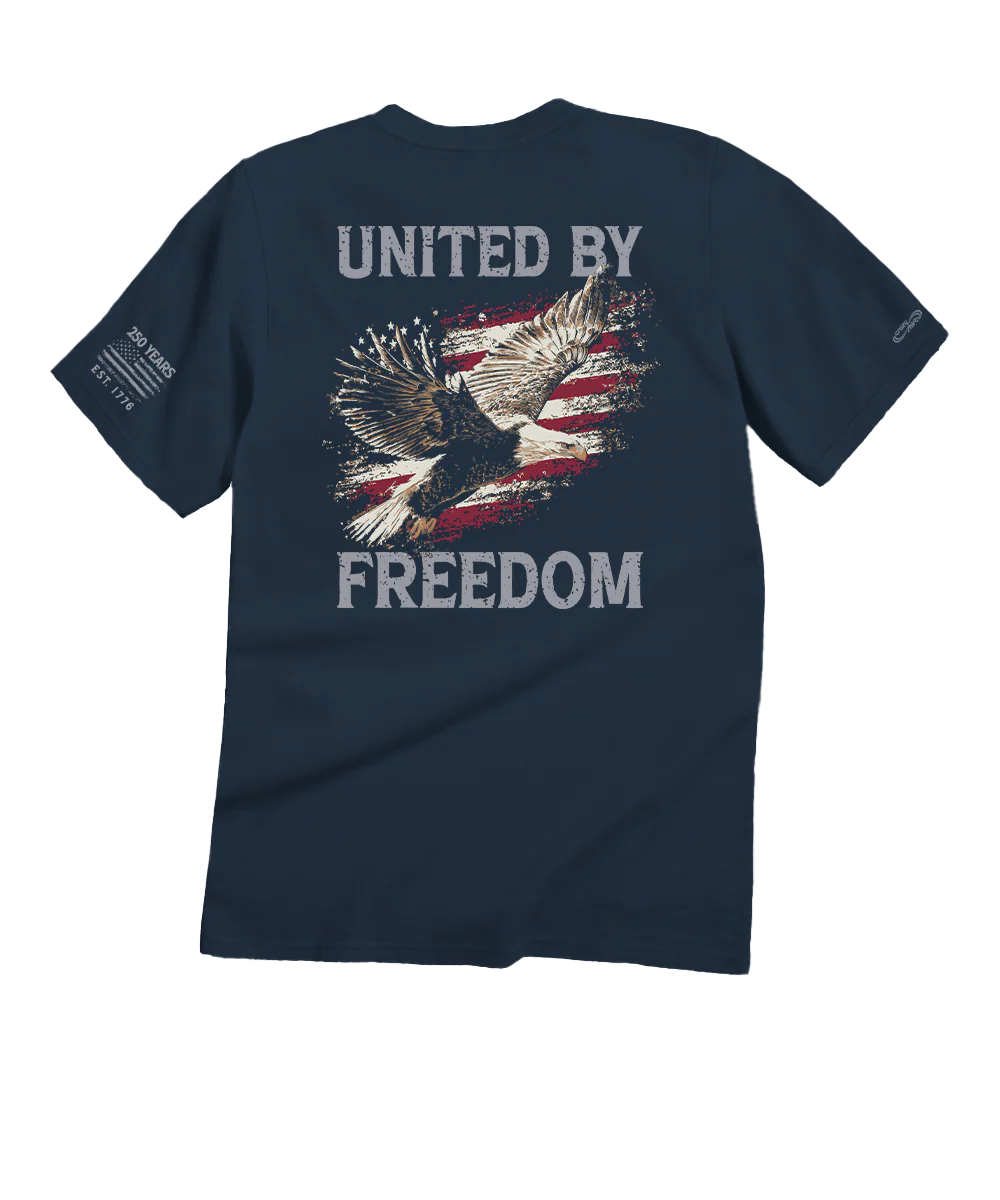 United By Freedom - Navy Short Sleeve Crewneck T-Shirt