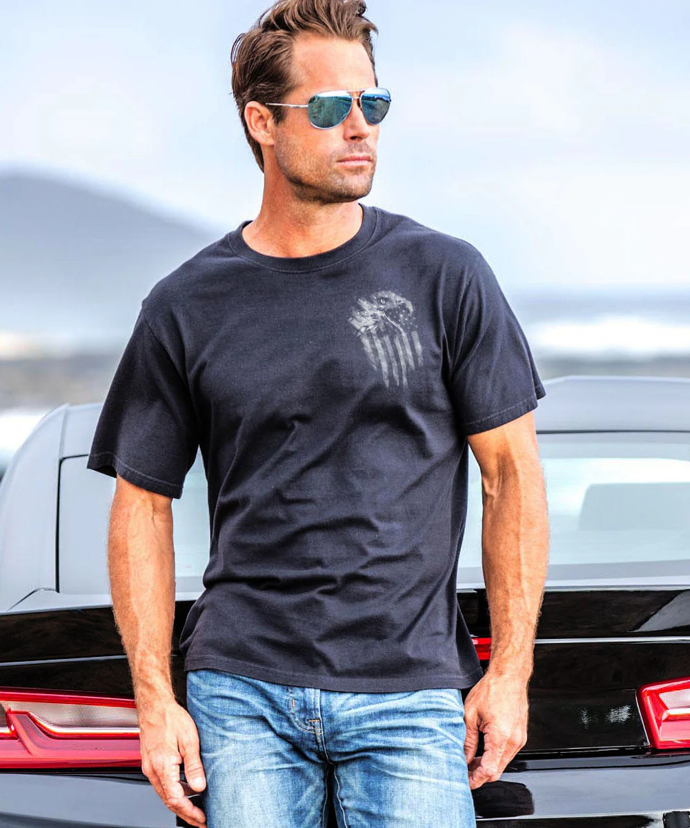 United Eagle - Black Short Sleeve Crewneck T-Shirt - Image 3
