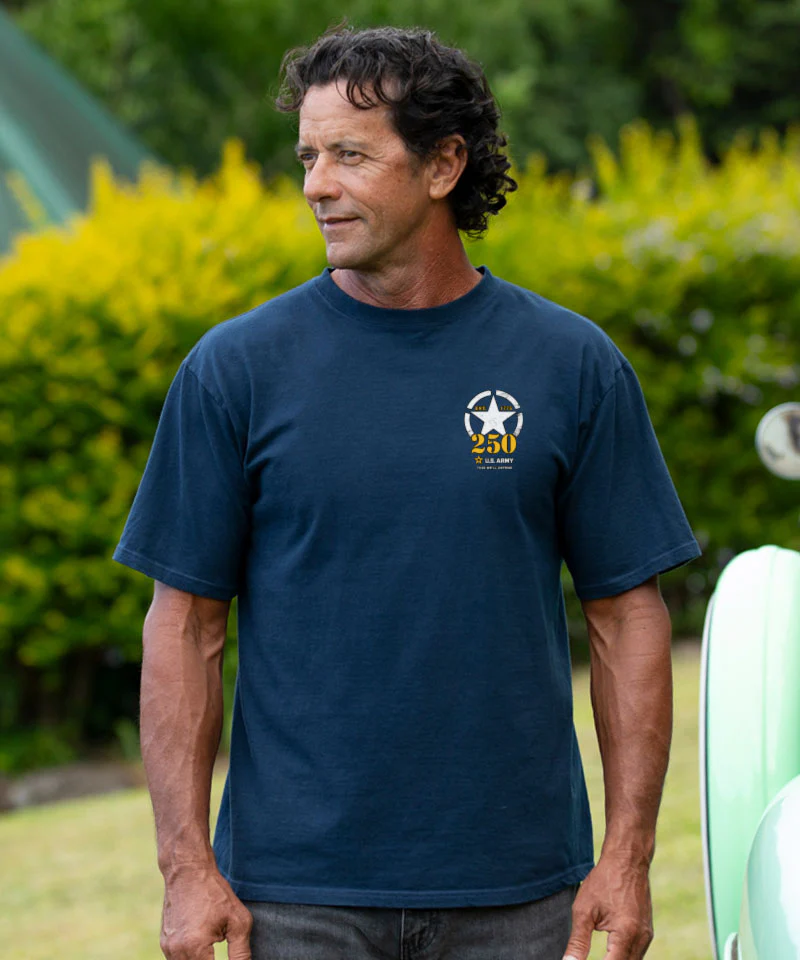 US Army 250th Scenic - Navy Short Sleeve Crewneck T-Shirt - Image 3