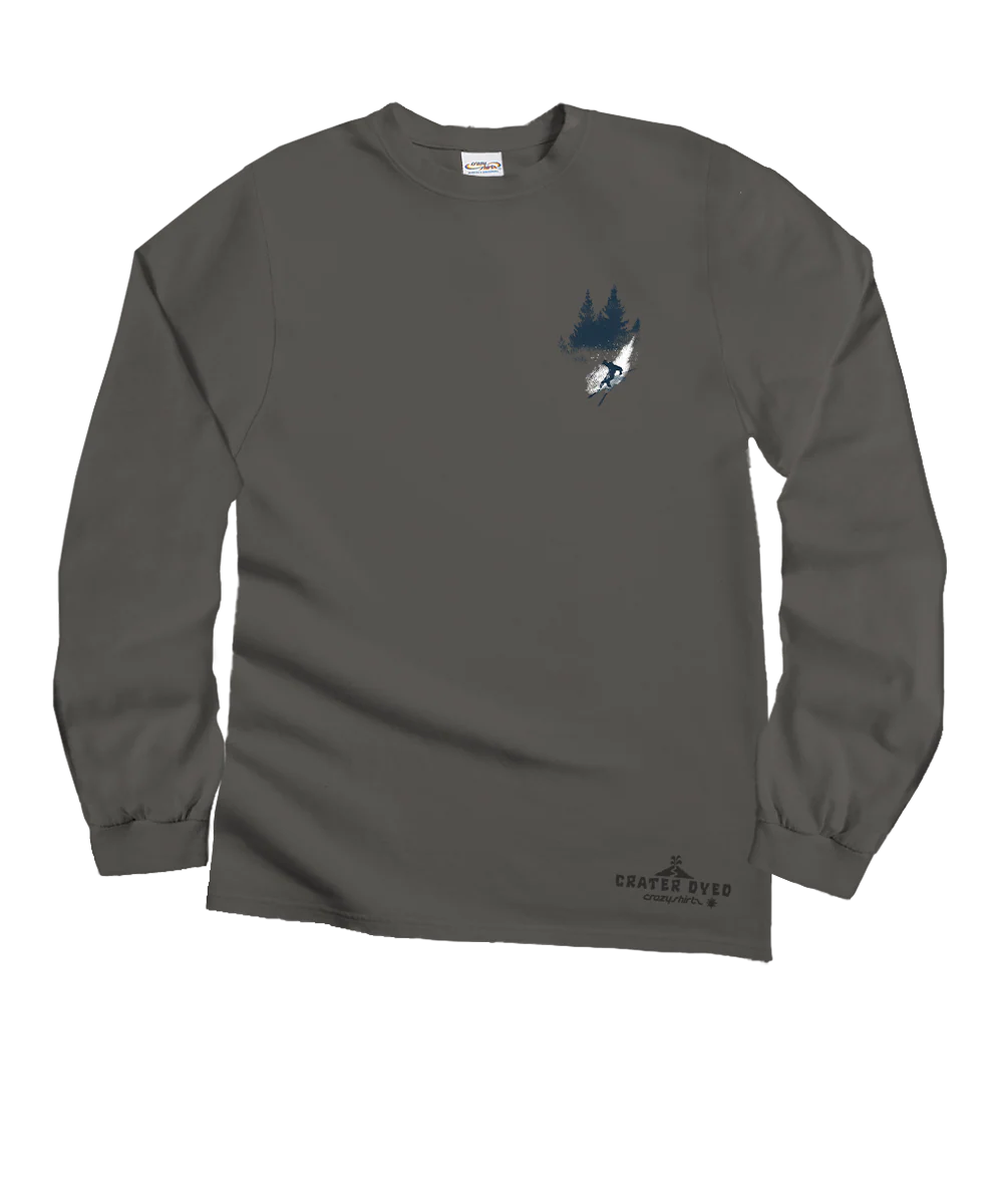 Vail Resort The Drop - Crater Dyed® Long Sleeve Crewneck T-Shirt - Image 4