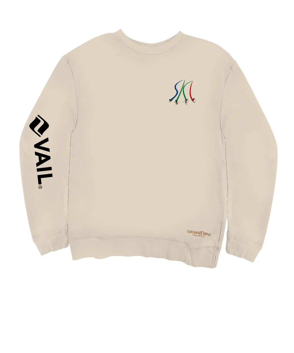 Vail Resort Ultimate Ski - Coconut Dyed Long Sleeve Sweatshirt - Image 4