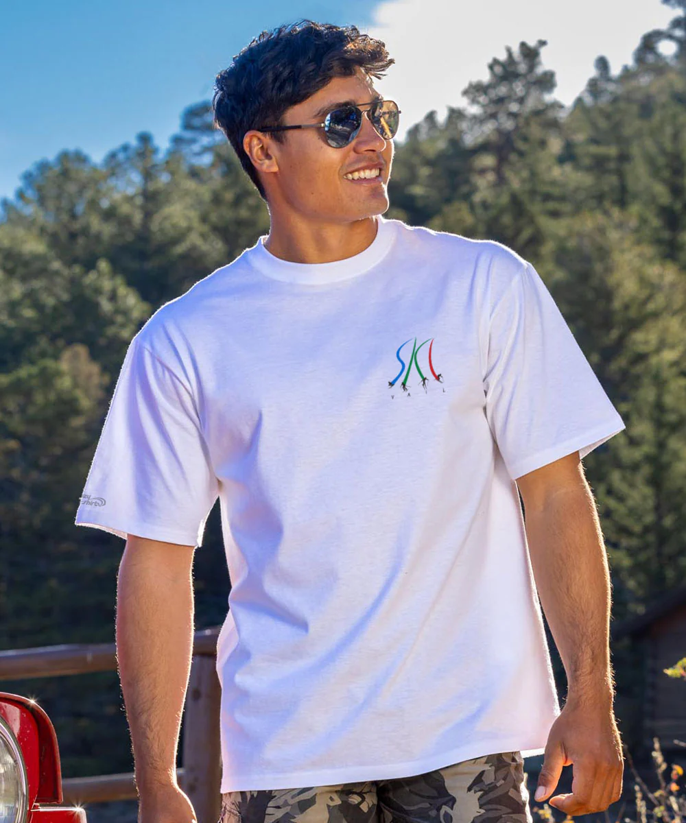 Vail Resort Ultimate Ski - White Short Sleeve Crewneck T-Shirt - Image 3